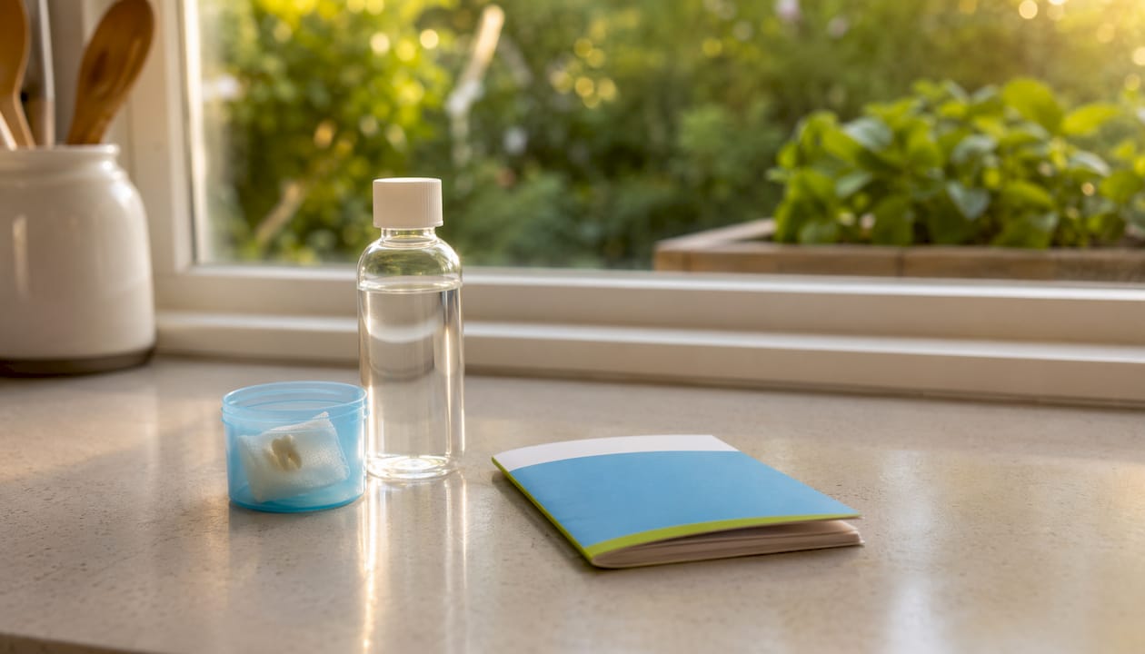 Dental emergency first aid supplies with knocked-out tooth