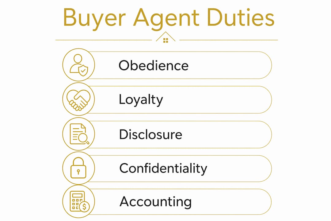 Infographic outlining buyer agent fiduciary duties