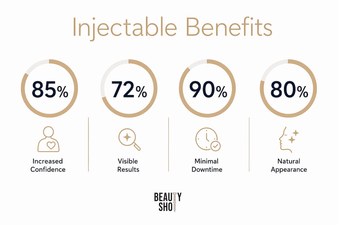 Infographic showing key injectable treatment statistics
