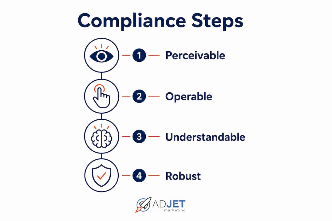 Infographic showing four compliance principles