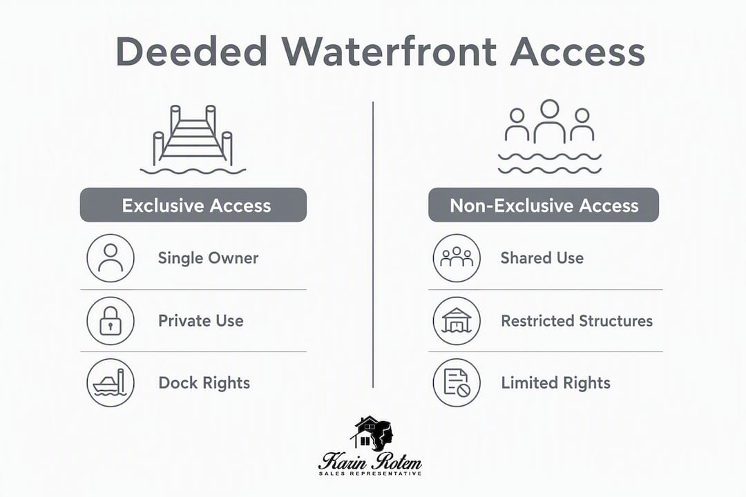 Infographic comparing exclusive versus non-exclusive deeded access