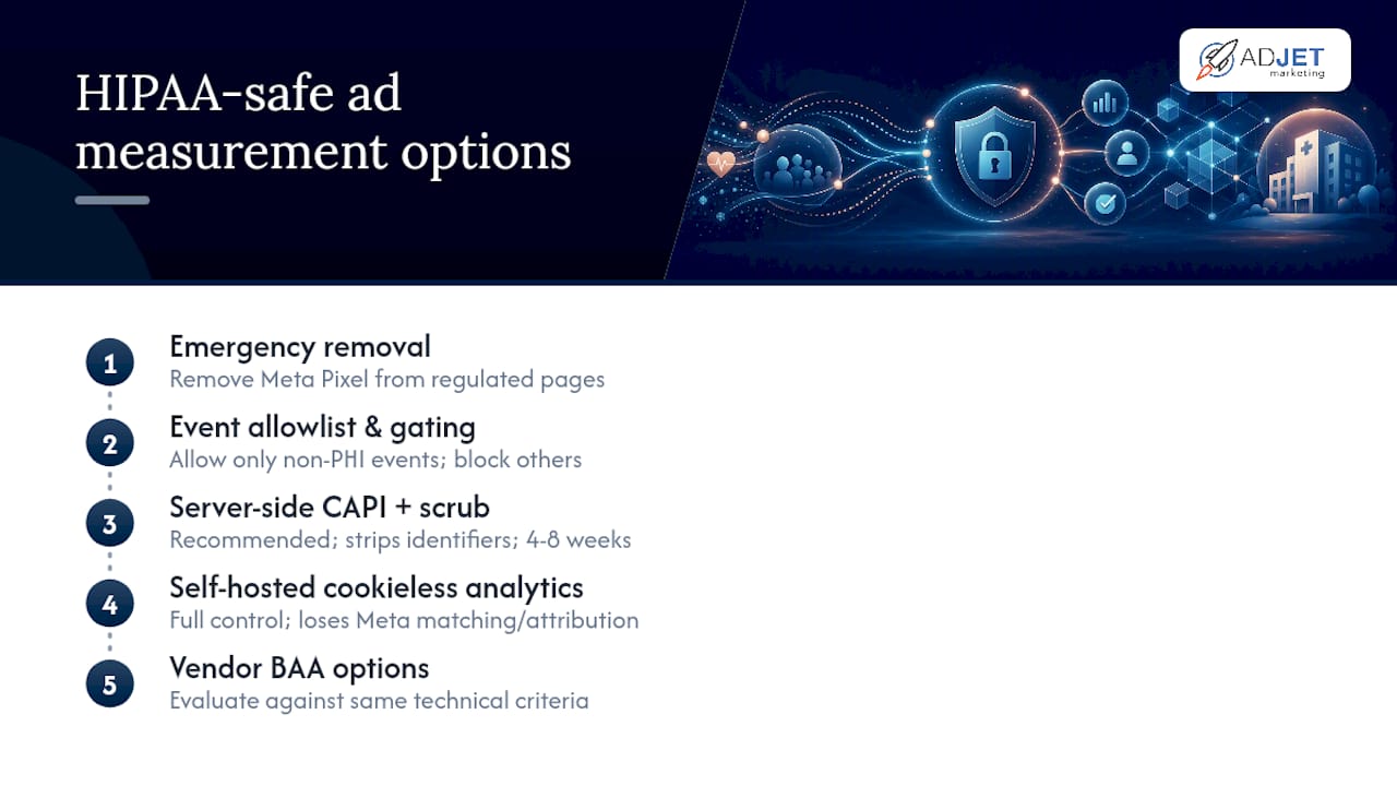 What are your best options for HIPAA-compliant ad measurement? — overview diagram