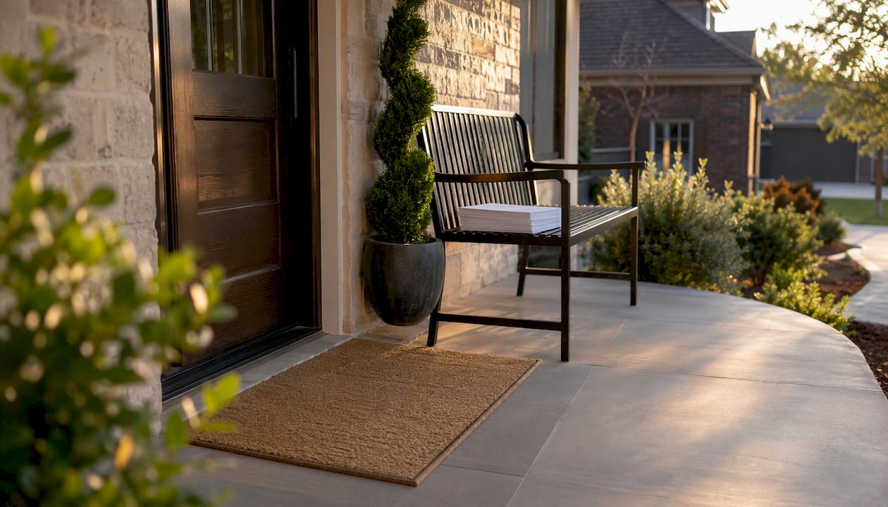 North Dallas home entrance with disclosure materials