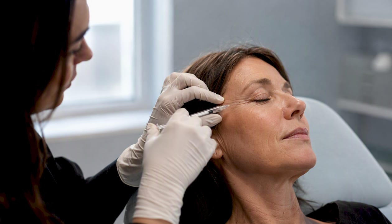 Botox injection near eye area