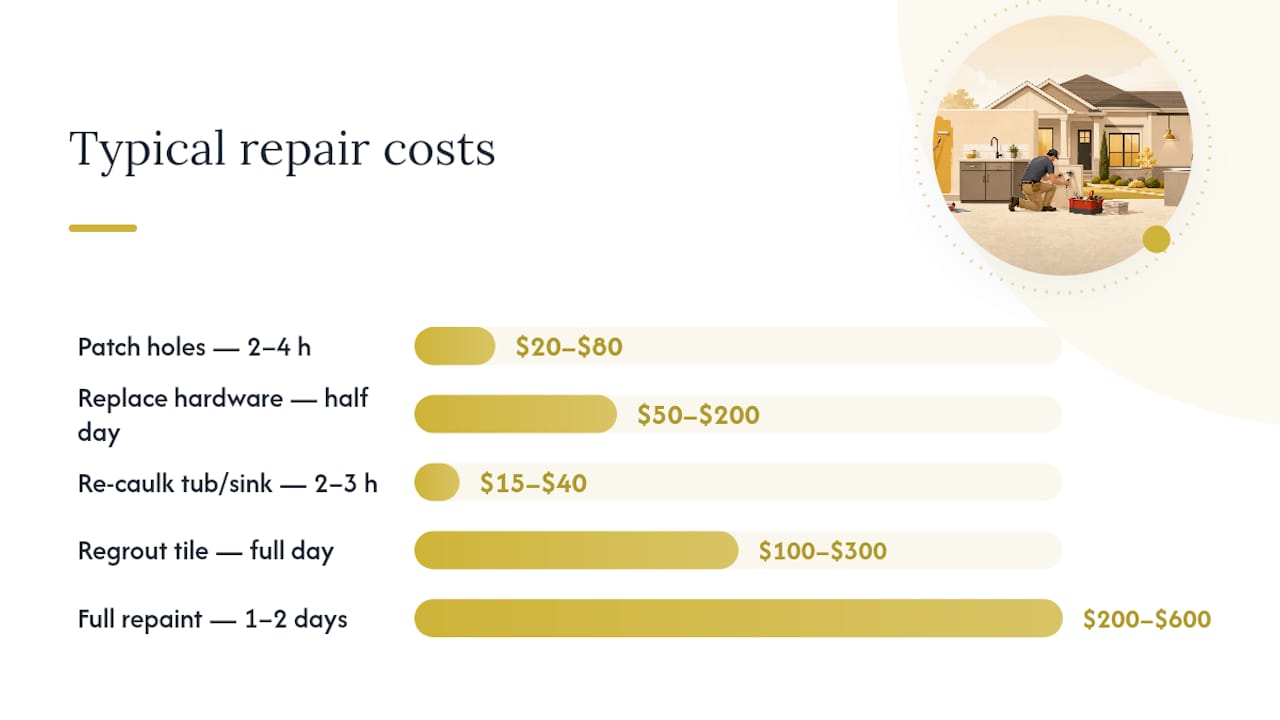 Costs and time for staging repairs infographic