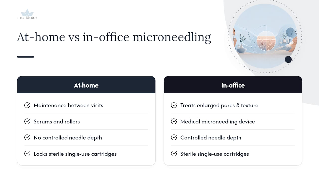 Ready to book microneedling for pore size in-office? — overview diagram