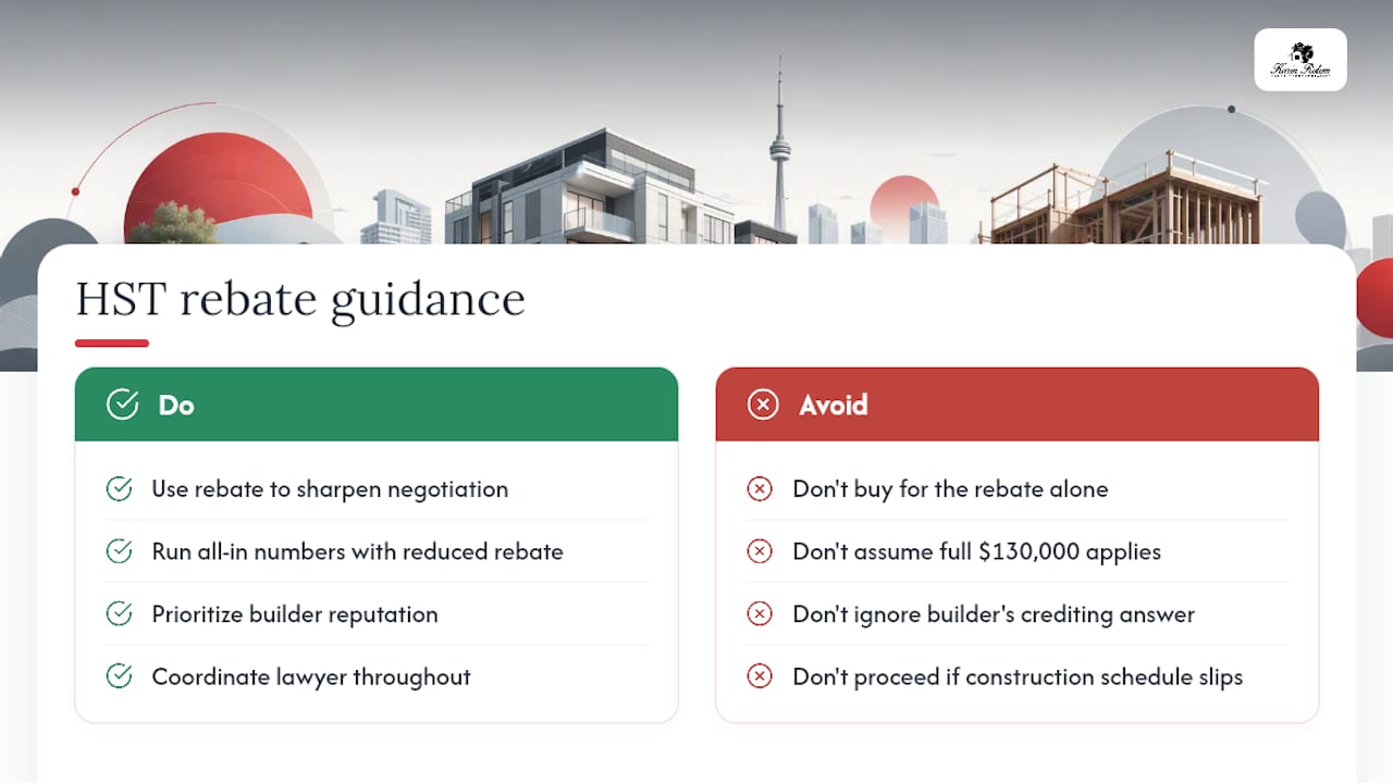 What I tell my tells clients about HST relief and new home decisions — overview diagram