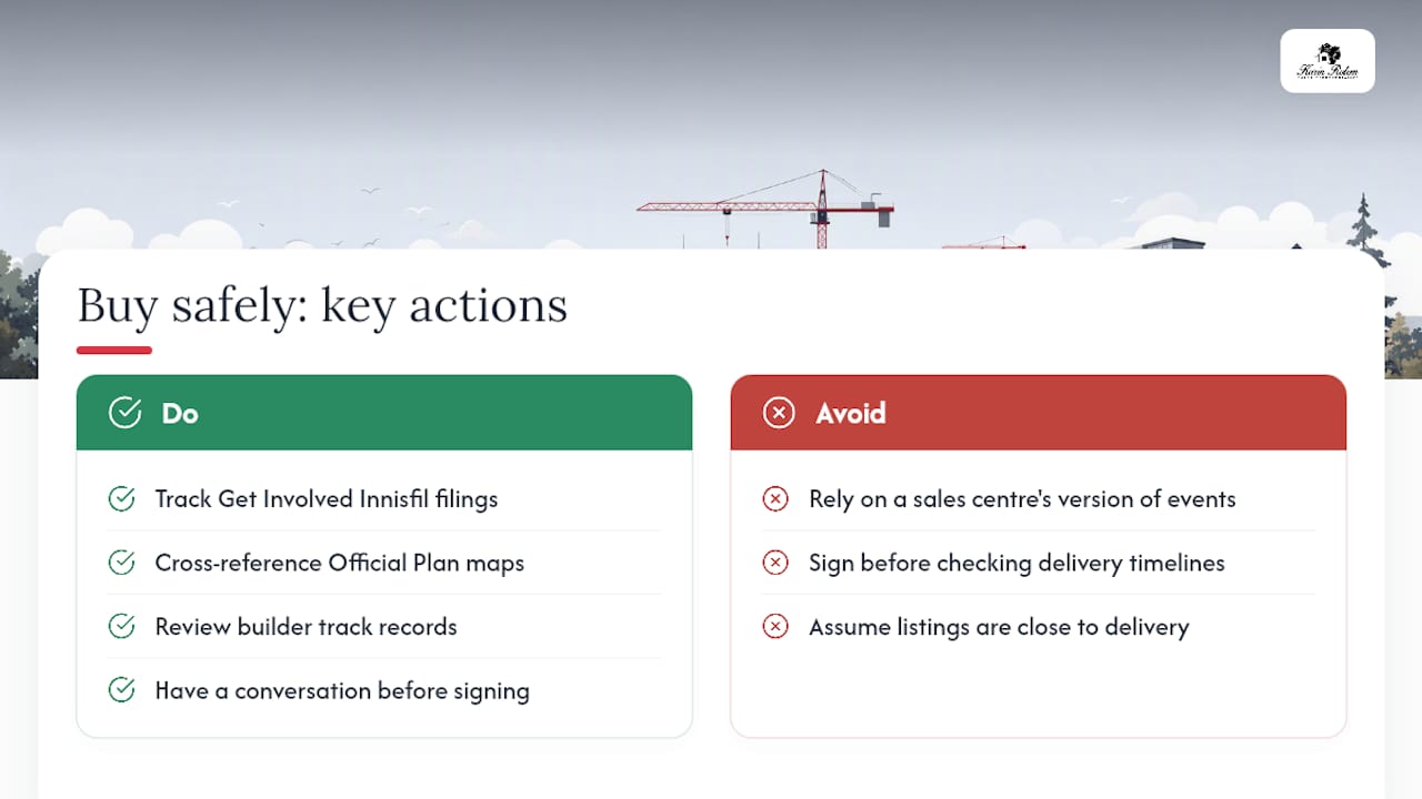 How we can help you buy safely in Innisfil's new developments — overview diagram