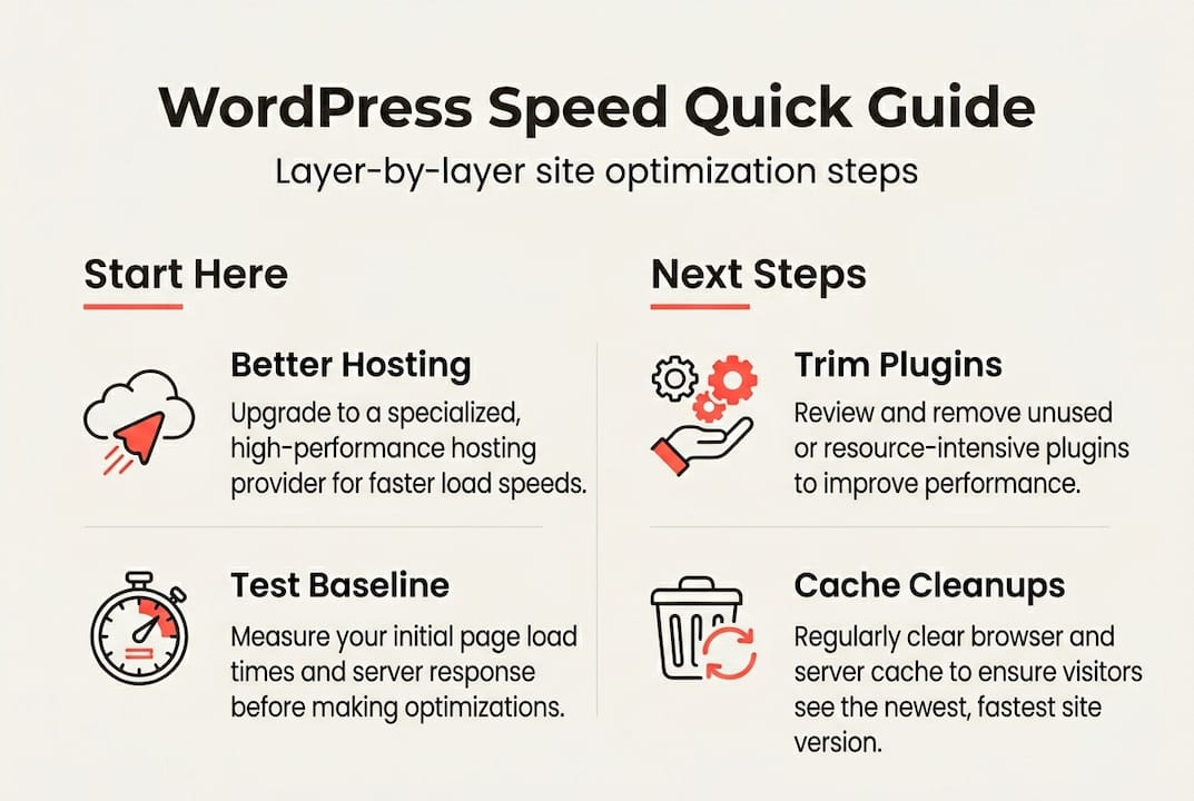 Infographic: WordPress speed optimization checklist