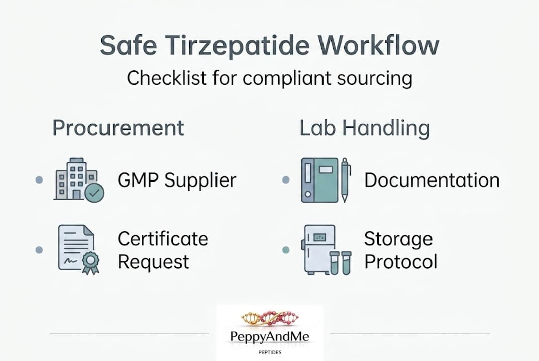 Infographic showing sourcing workflow checklist