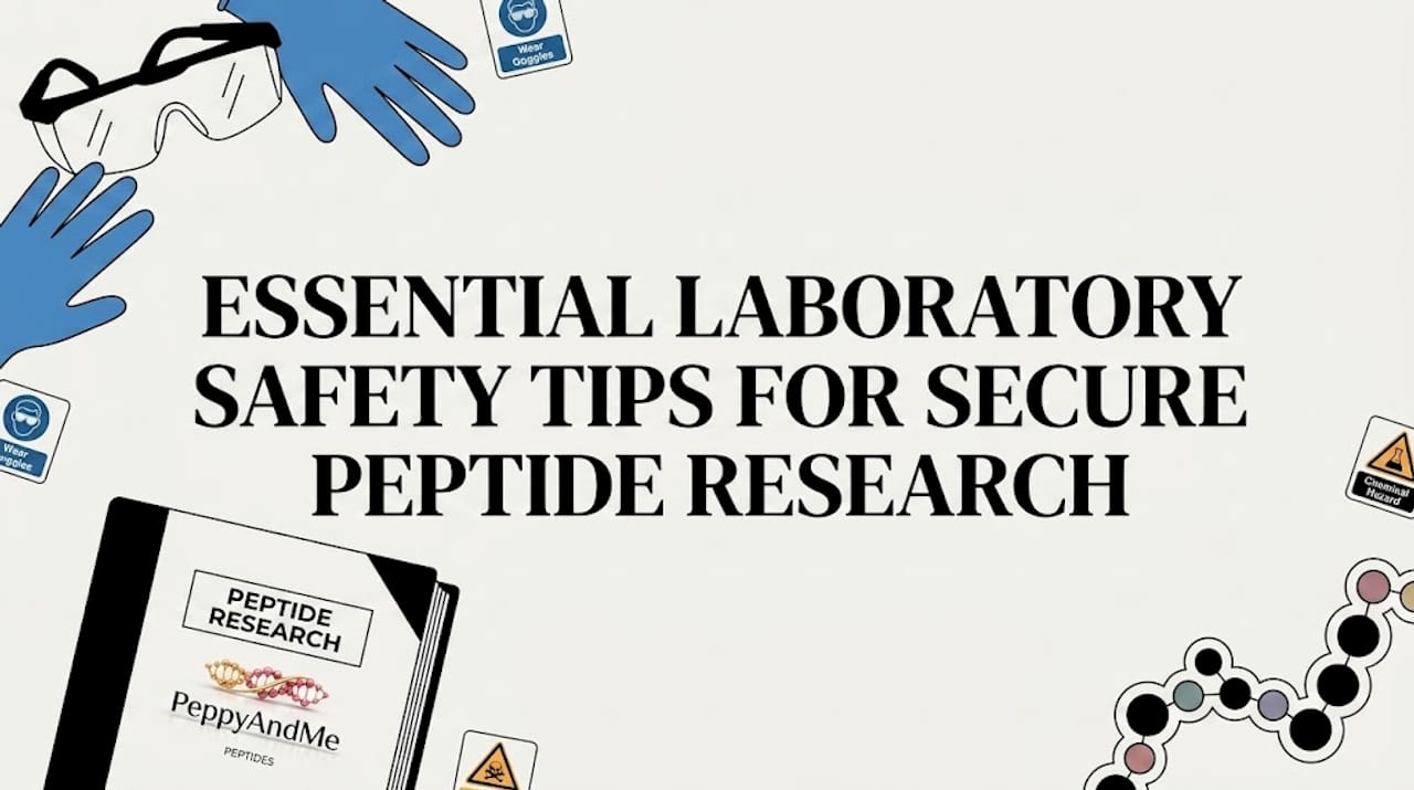 Decorative laboratory safety title card illustration