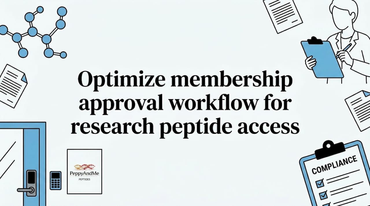 Decorative title card for research peptide membership article