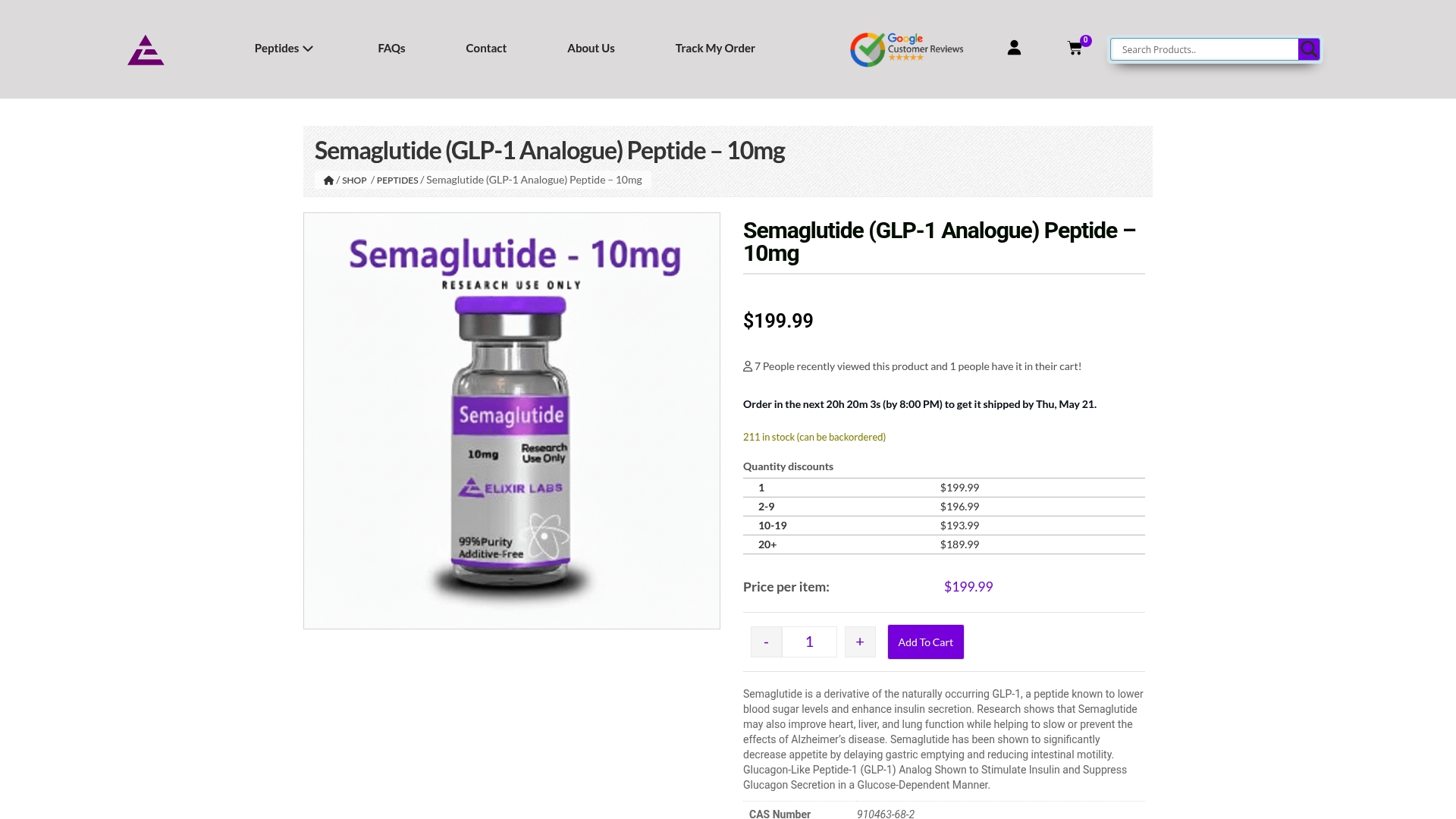 https://elixirlabsco.com/product/semaglutide-10mg