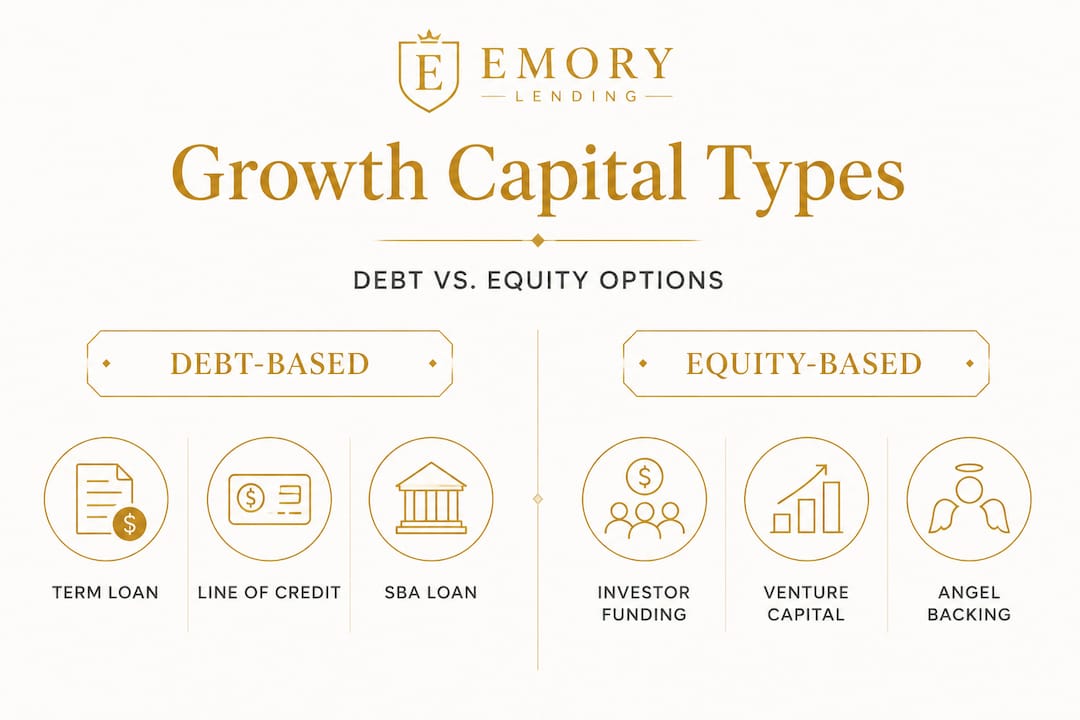 Infographic comparing debt and equity capital