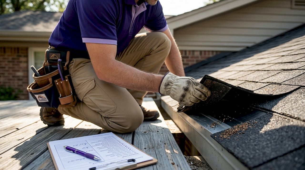 Inspector reveals roof fasteners, underlayment, and flashing