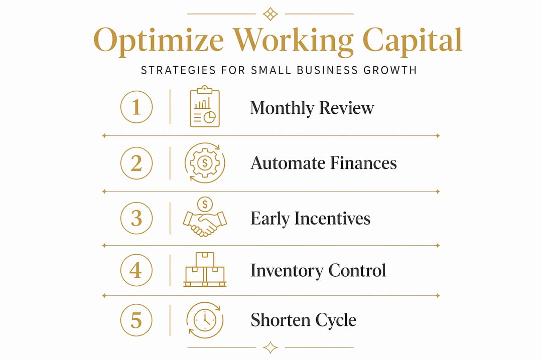 Infographic on working capital optimization steps
