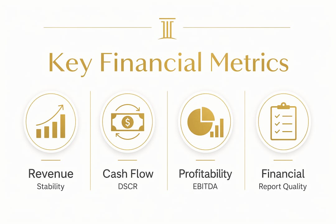 Infographic highlighting key financial metrics in lending