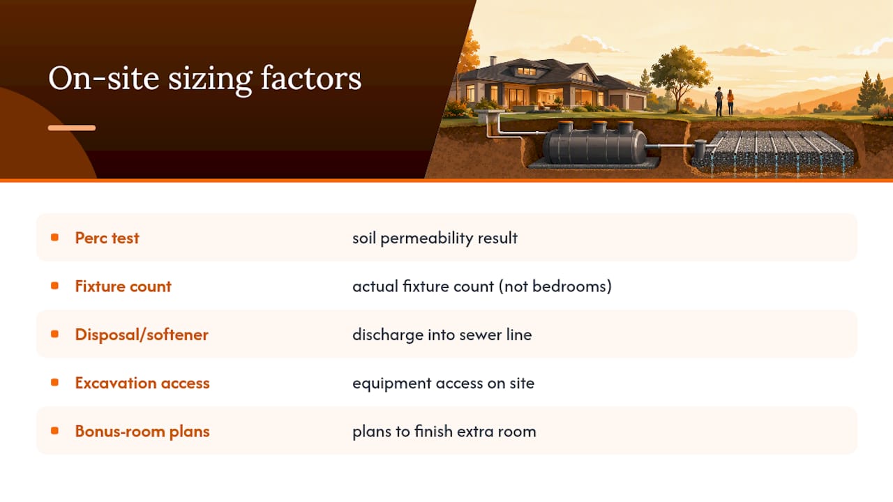 Tank Graph Septic Tank Size for 4 Bedroom Homes: When 1,500 Gallons Wins