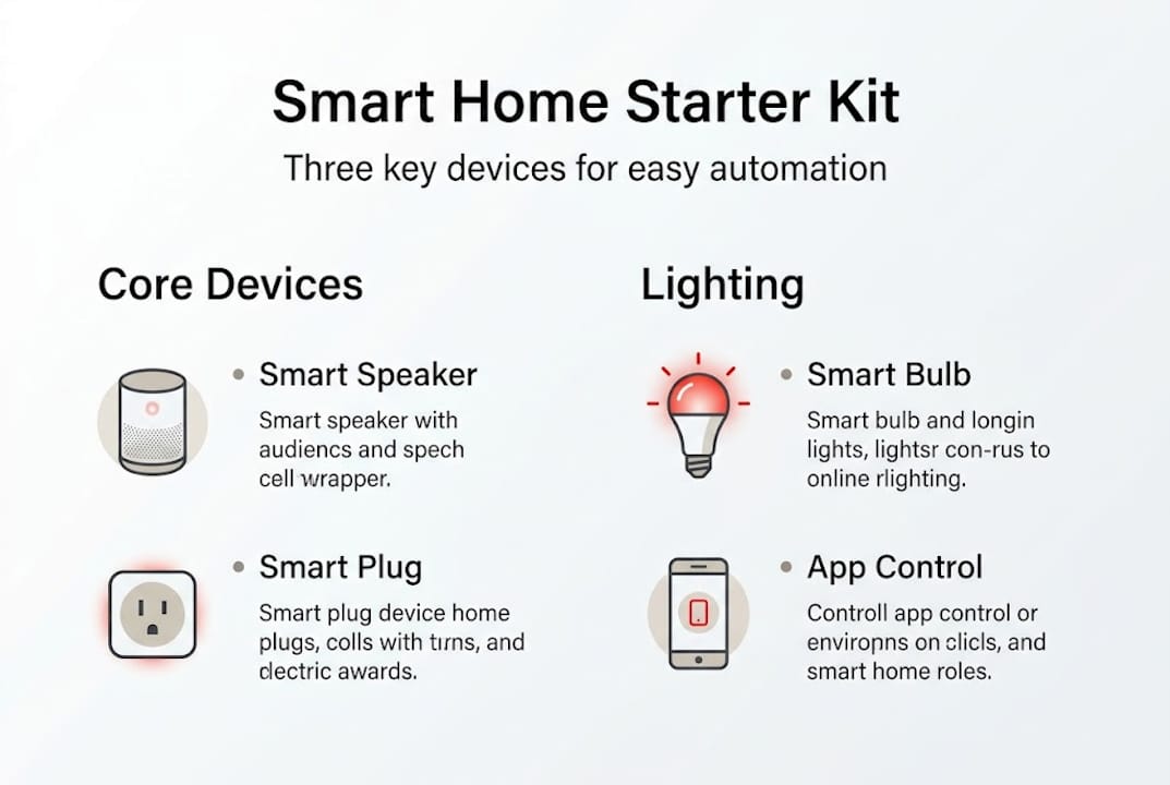 Infographic of basic smart home devices