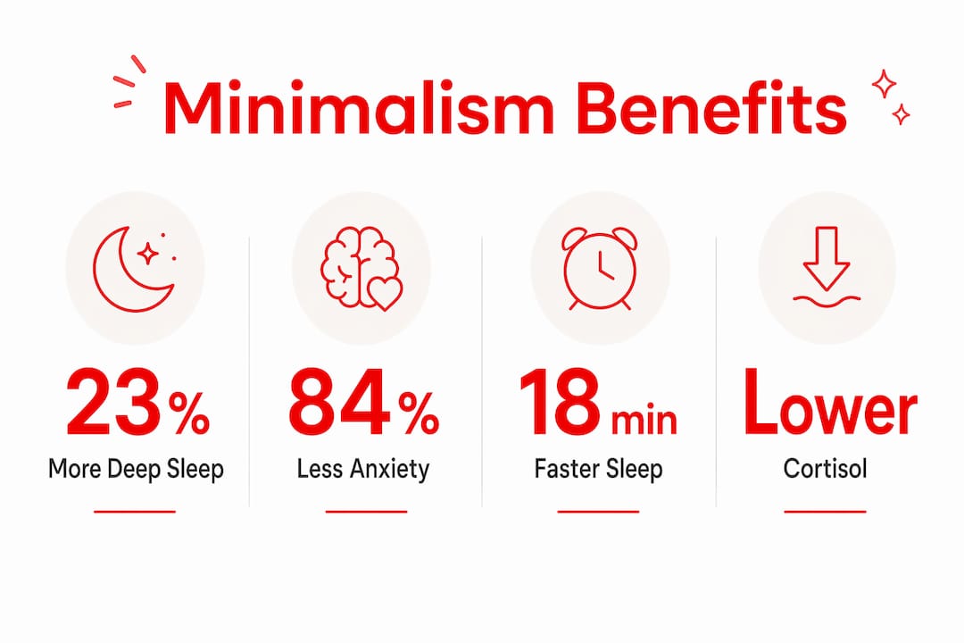 What Is Minimalism Lifestyle? A Guide to Simple Living 2026 Lizard's Lunch Infographic showing mental health benefits of minimalism