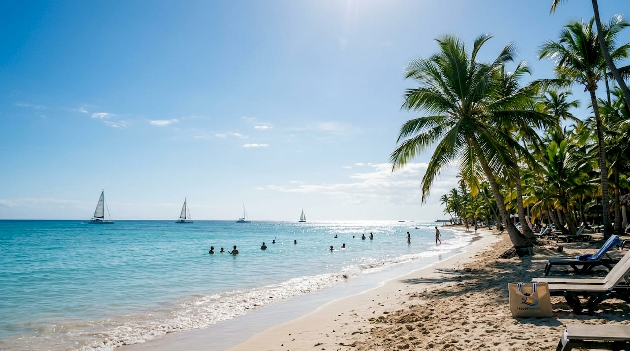 December Weather in Punta Cana: Your 2026 Trip Guide 1 Calm Atlantic Ocean water near Punta Cana in December