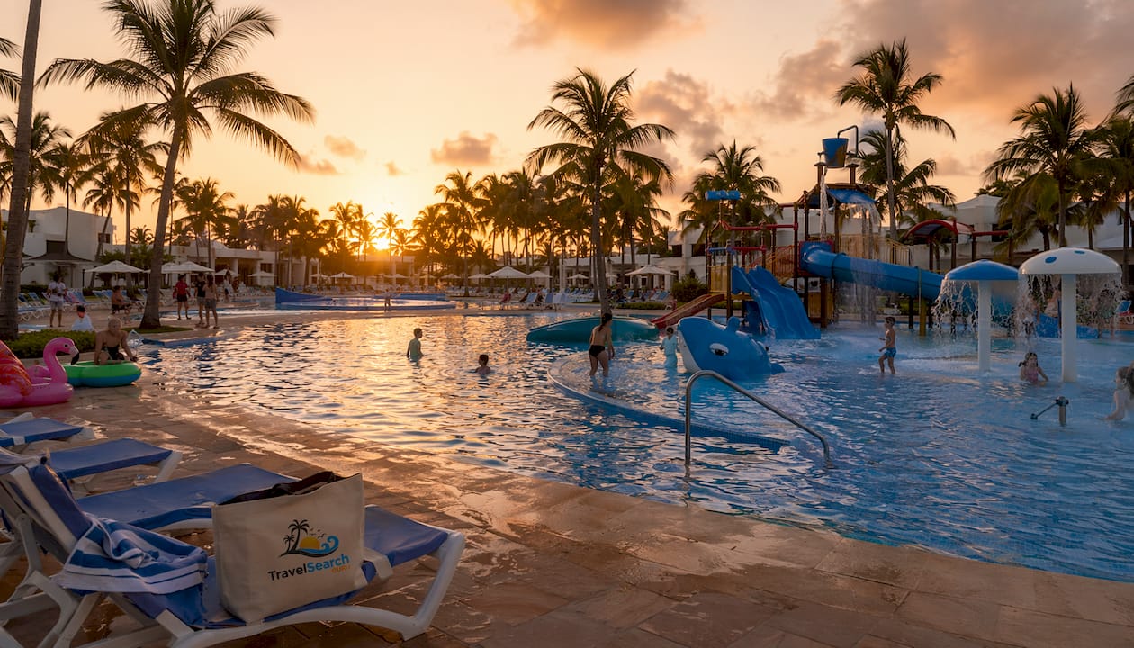 Hotel Riu Palace Bavaro: 2026 Review and Family Guide 1 Aerial view of Splash Water World waterpark and pools
