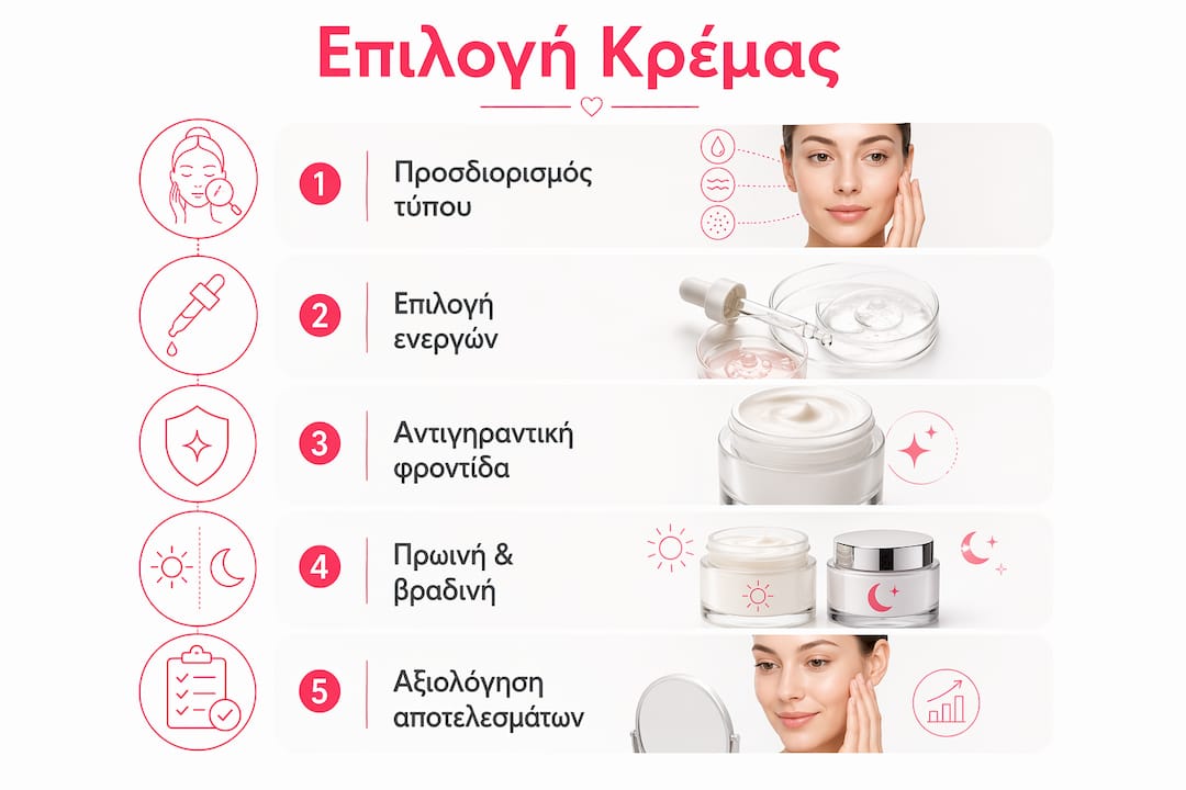 Οδηγός σε infographic: Πώς να διαλέξετε την ιδανική premium κρέμα για το δέρμα σας