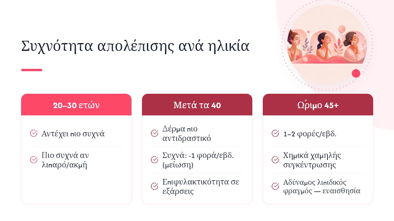 Αλλάζει η συχνότητα απολέπισης με την ηλικία; — overview diagram