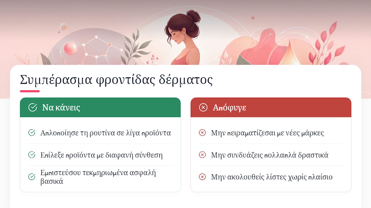 Το ρεαλιστικό συμπέρασμα για τη φροντίδα δέρματος στην εγκυμοσύνη — overview diagram