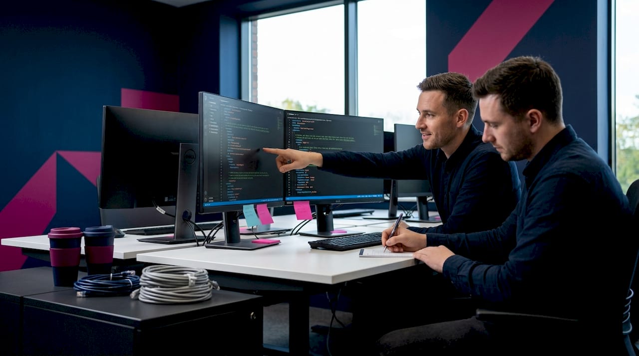 Team collaborating on AI configuration file