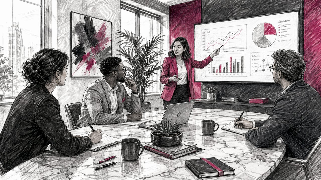 Team calculating AI productivity ROI metrics