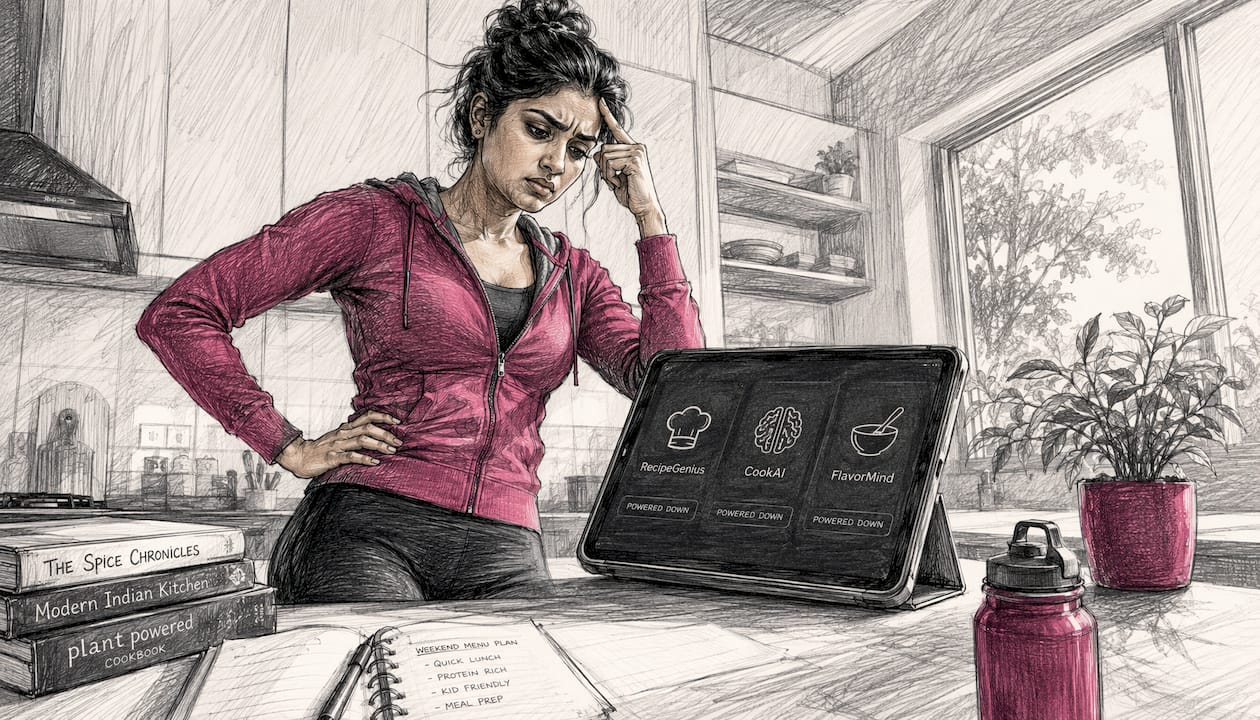 Engineer frustrated at tool overload desk