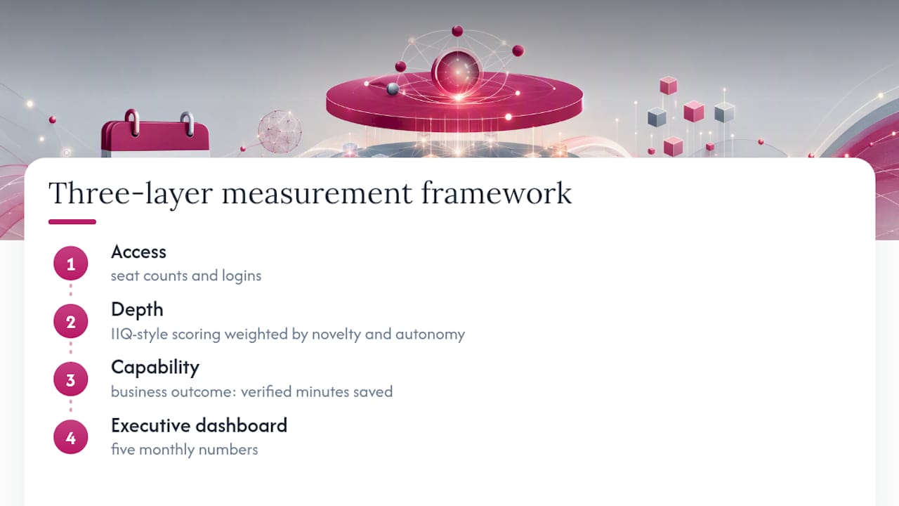 Diagram of AI measurement framework layers