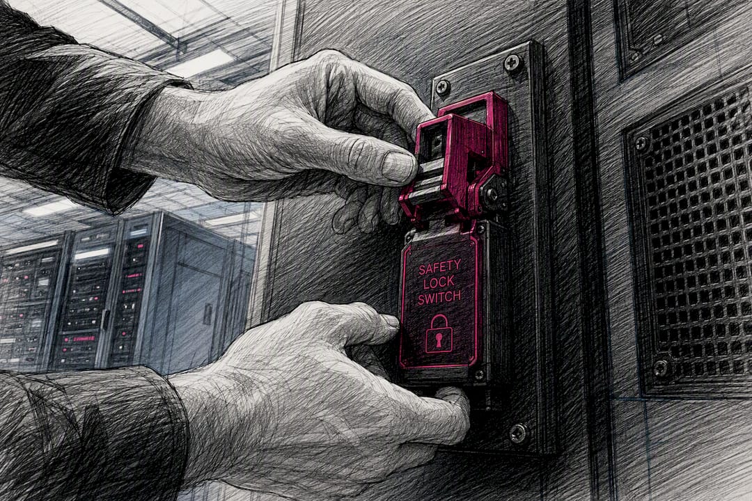 Hands locking industrial safety switch