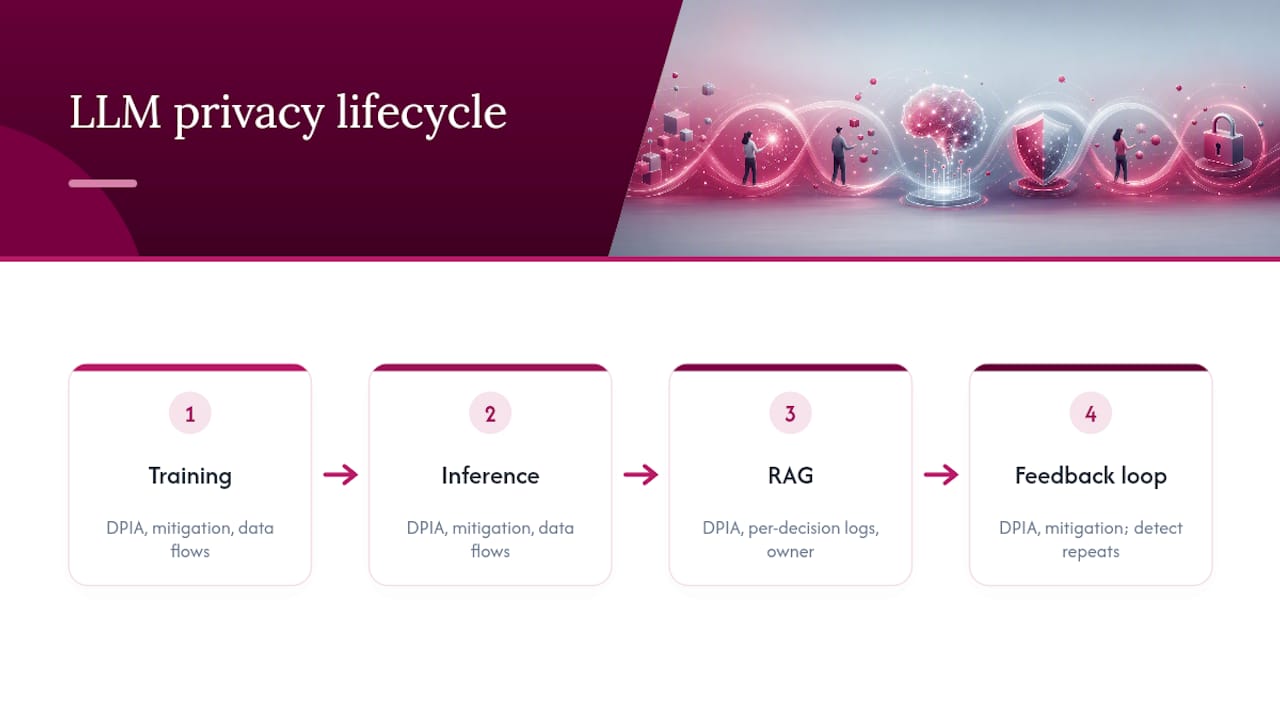 LLM lifecycle privacy assessment workflow