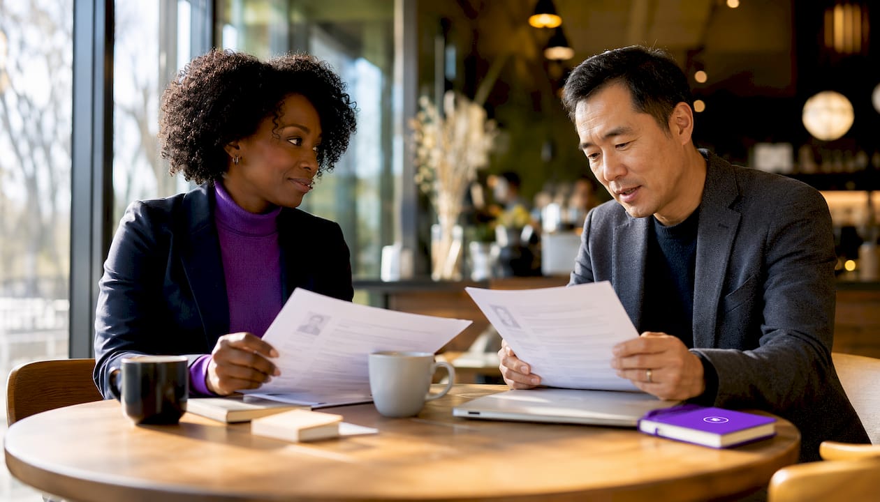 Recruiters discussing resumes with career gaps