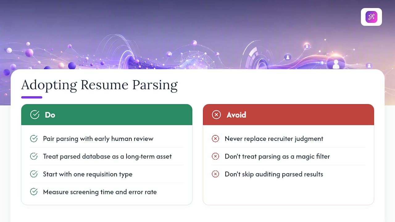 Should Recruiters Actually Adopt Resume Parsing? — overview diagram