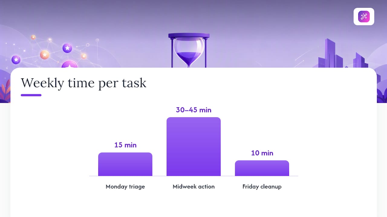 What's a Realistic Weekly Routine for Managing Saved Jobs? — overview diagram