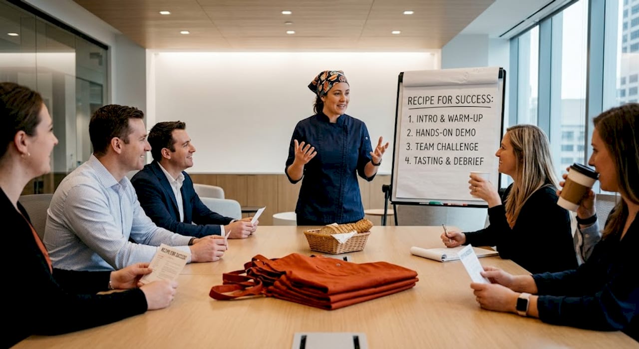 Chef introducing event to engaged team
