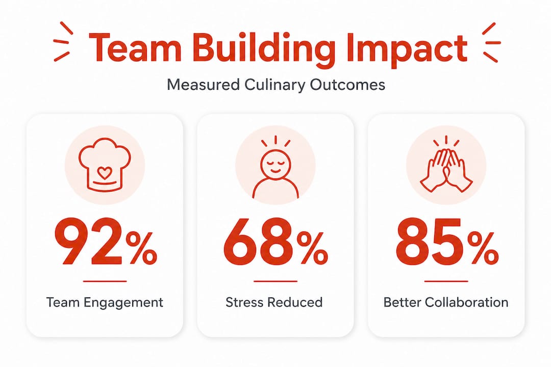 Infographic with team engagement and stress stats