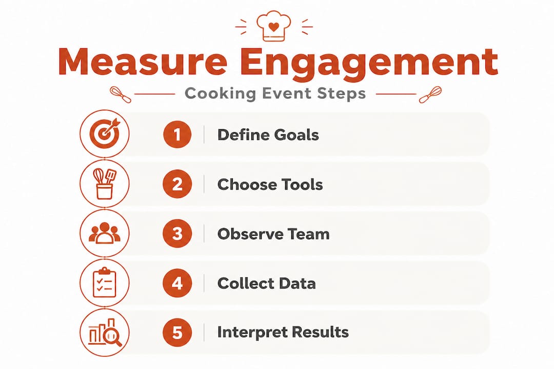 Infographic showing steps to measure engagement