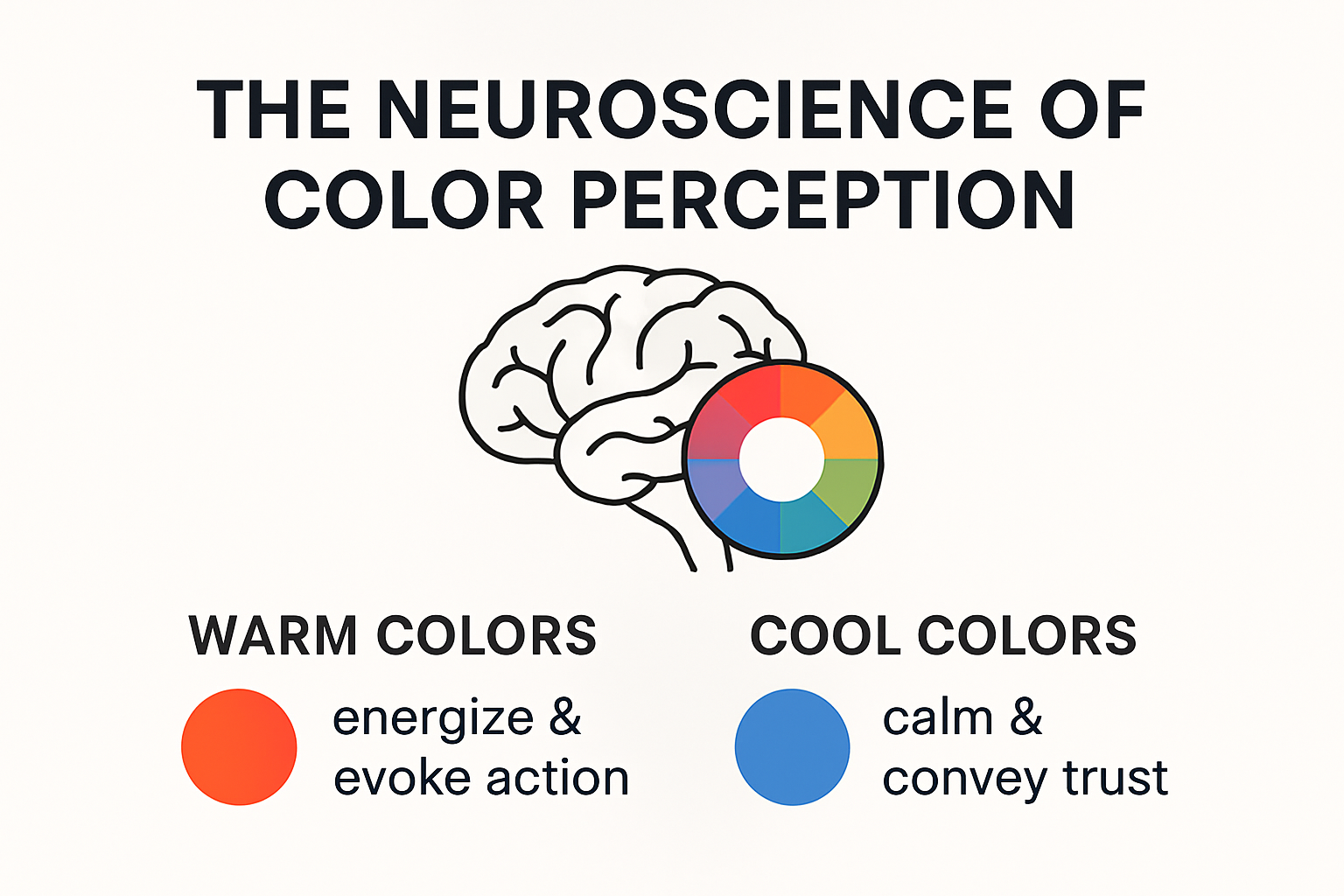Infographic explaining color perception and emotional responses