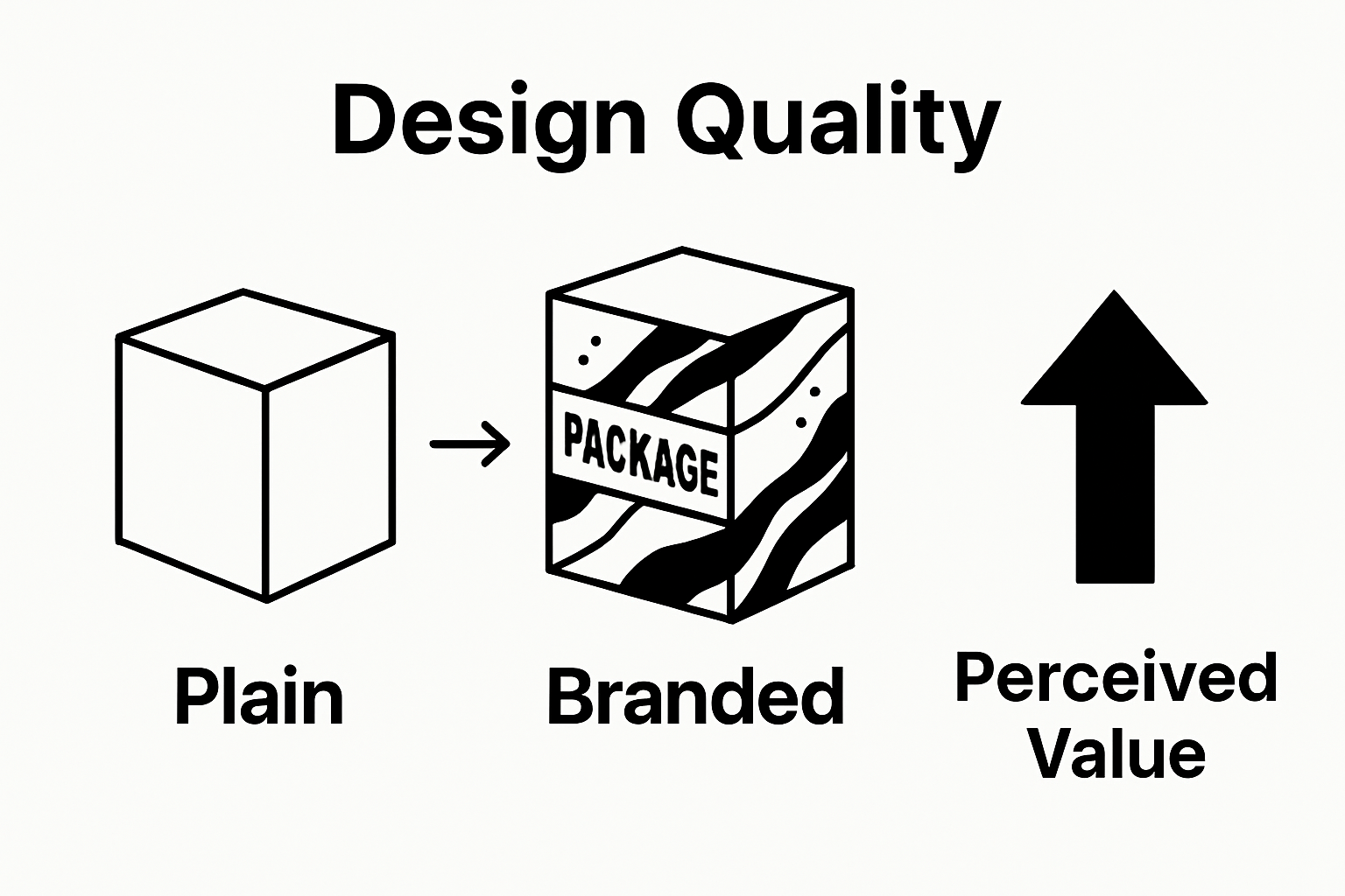 Comparison of plain vs. designed packaging and sales impact