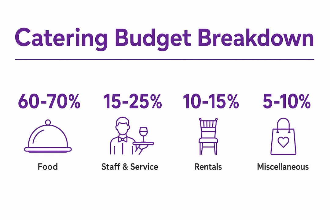 Infographic showing catering budget categories