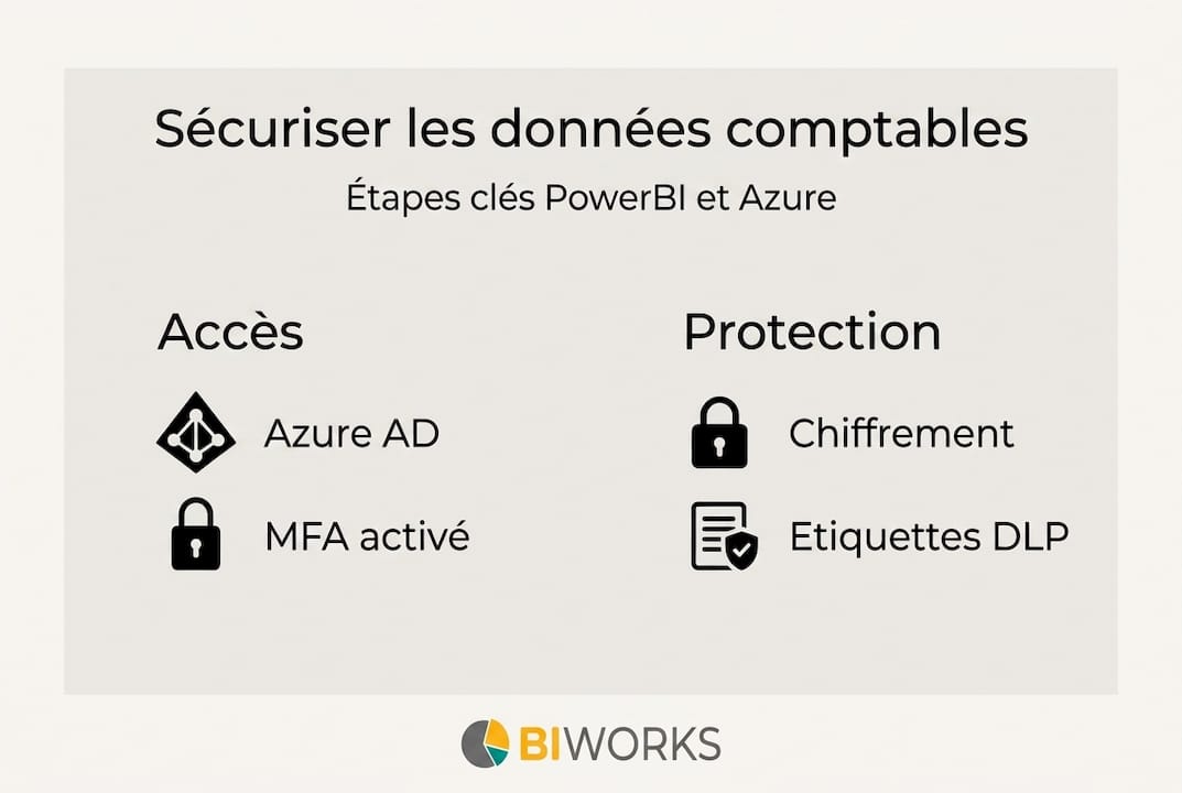 Infographie : les étapes essentielles pour sécuriser PowerBI et Azure