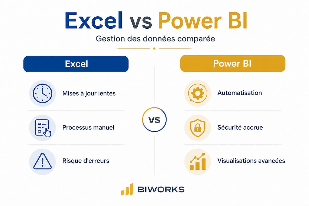 Tableau comparatif : les différences entre Excel et Power BI
