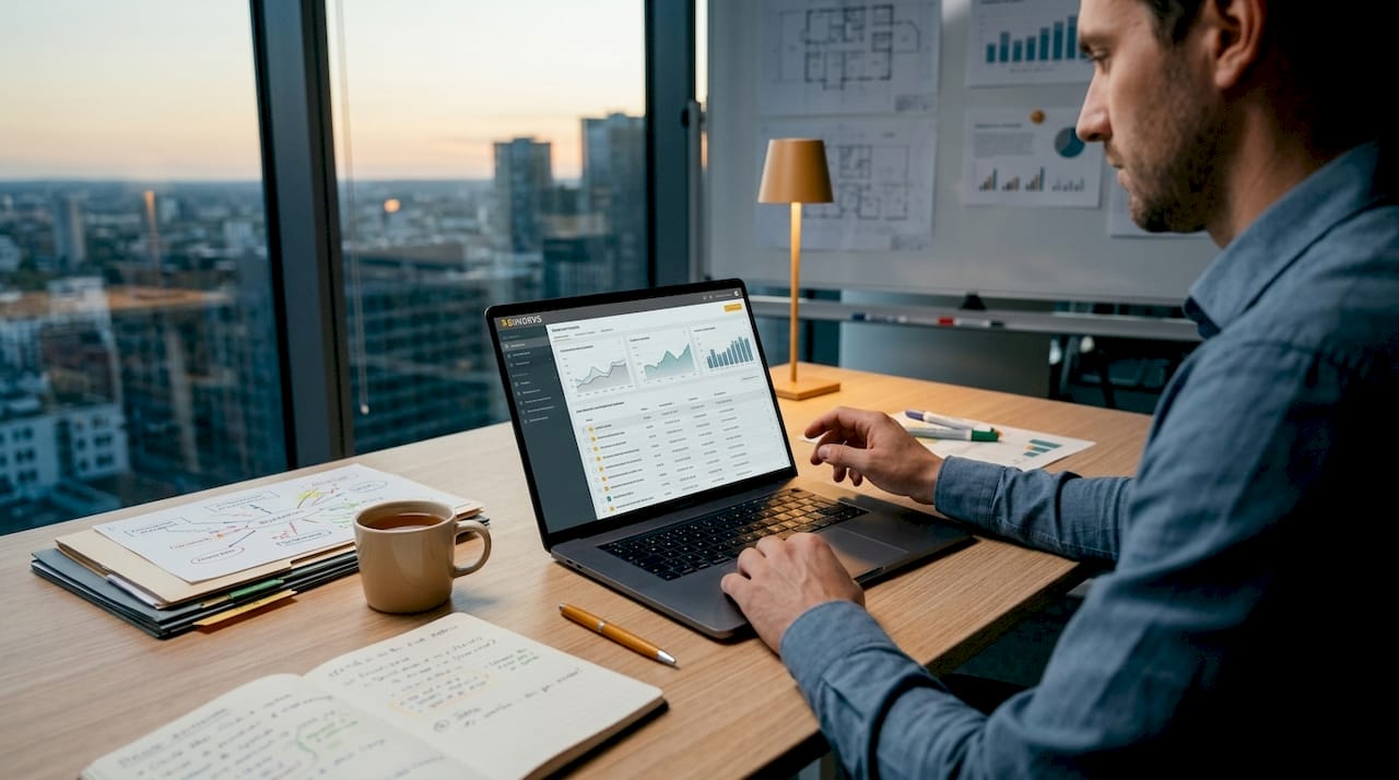 Un salarié en train d’organiser des fichiers numériques sur son ordinateur au bureau.