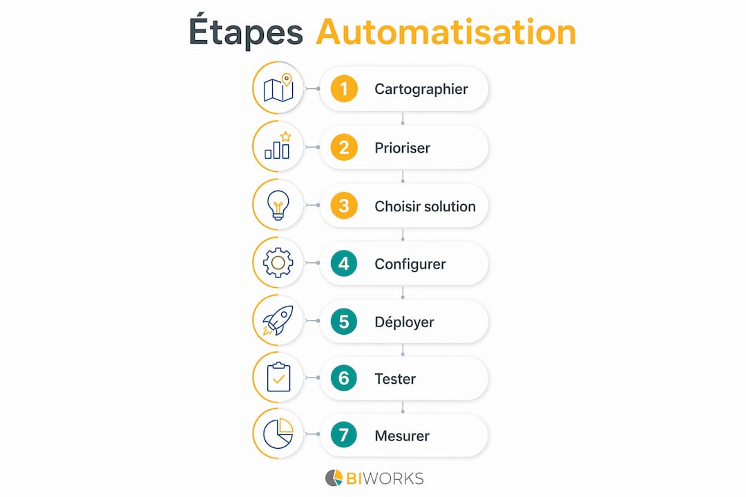 Infographie : les différentes étapes pour automatiser la comptabilité