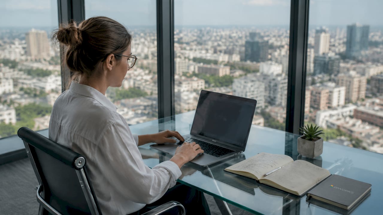 Slicer Power BI : guide pratique pour analystes en 2026 1 Analyste métier en train de sélectionner des filtres dans une liste déroulante sur son ordinateur portable