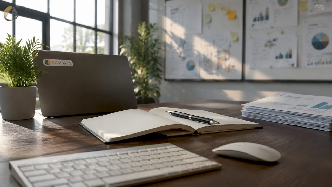 Espace de travail high-tech équipé d’un écran et d’outils dédiés à l’analyse des données